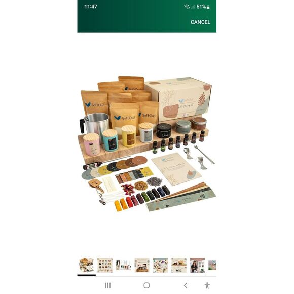 Other - SoftOwl Premium Soy Candle Making Kit - Black Edition - Full Set - Soy Wax, B...